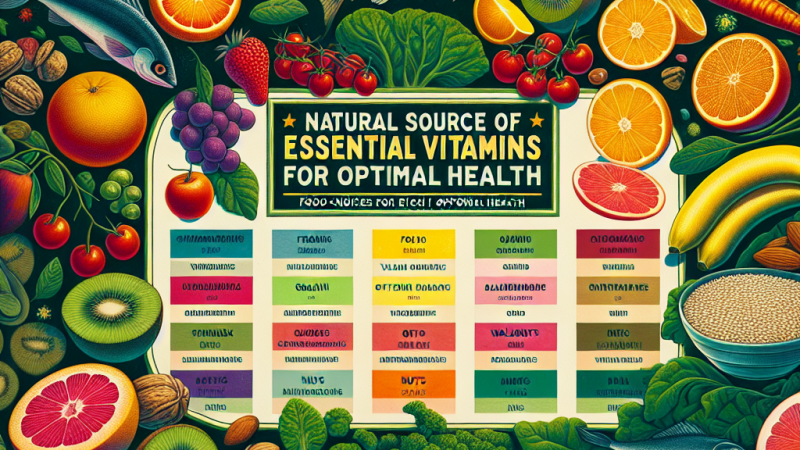 Natural Sources of Essential Vitamins: Food Choices for Optimal Health